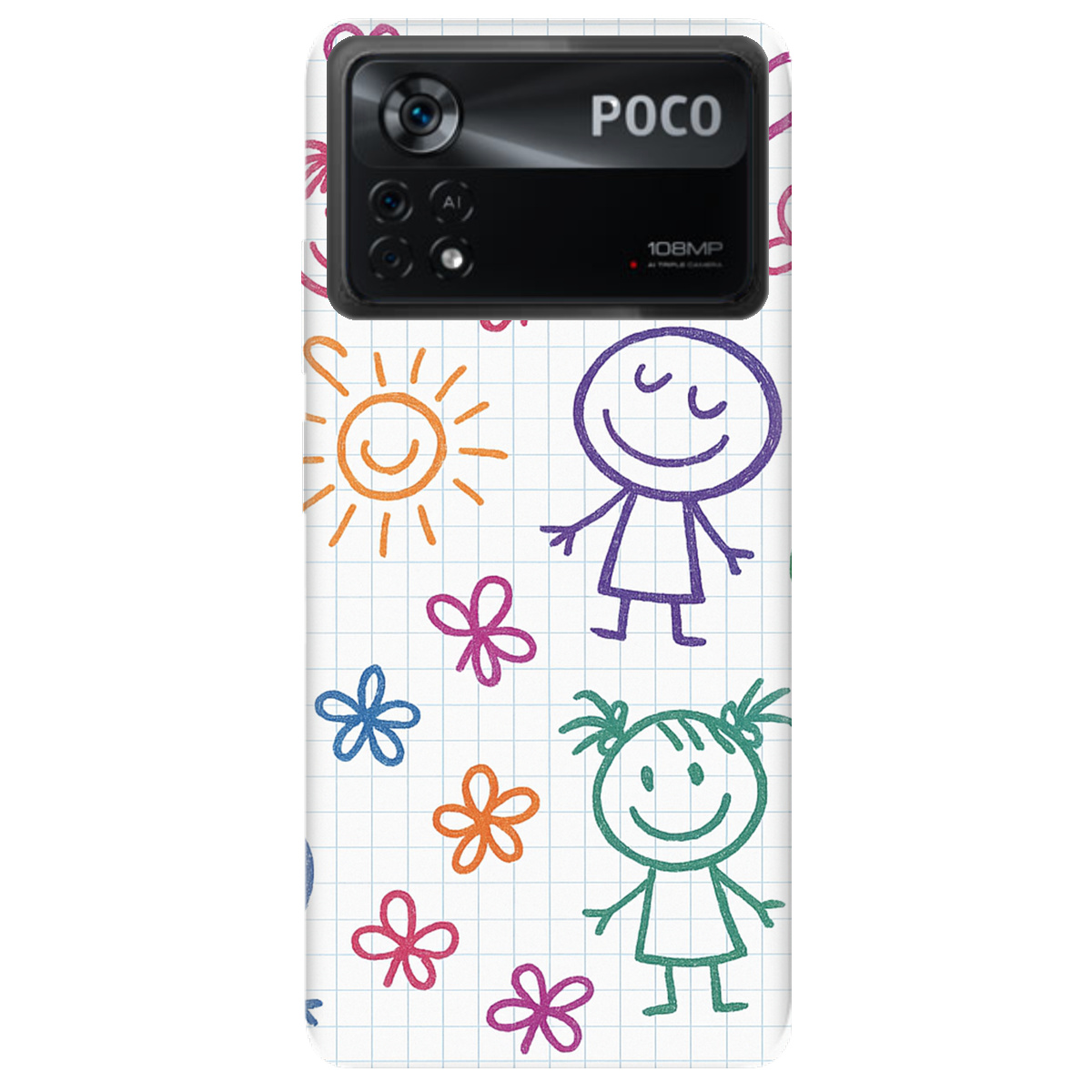 Чехол для Xiaomi Poco X4 Pro 5G Рисунки в тетради - фото 1 - Чехлы для телефонов