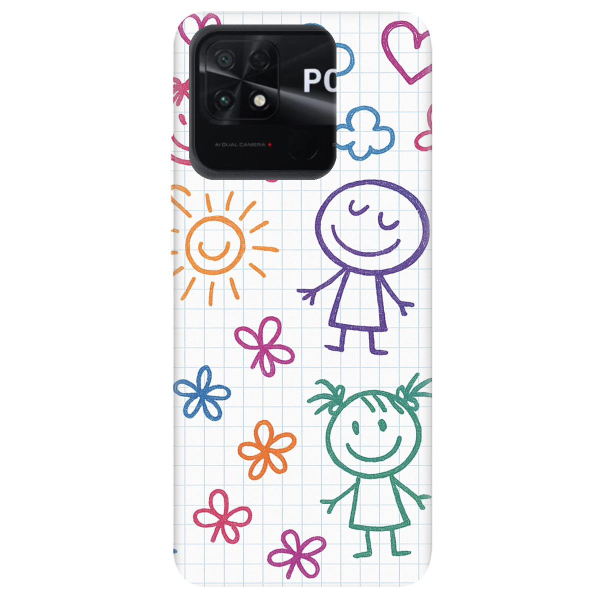 Чохол для Xiaomi Poco C40 Малюнки в зошиті - фото 1 Чохол для Xiaomi Poco C40 Малюнки в зошиті - фото 1 - Чохли для телефонів