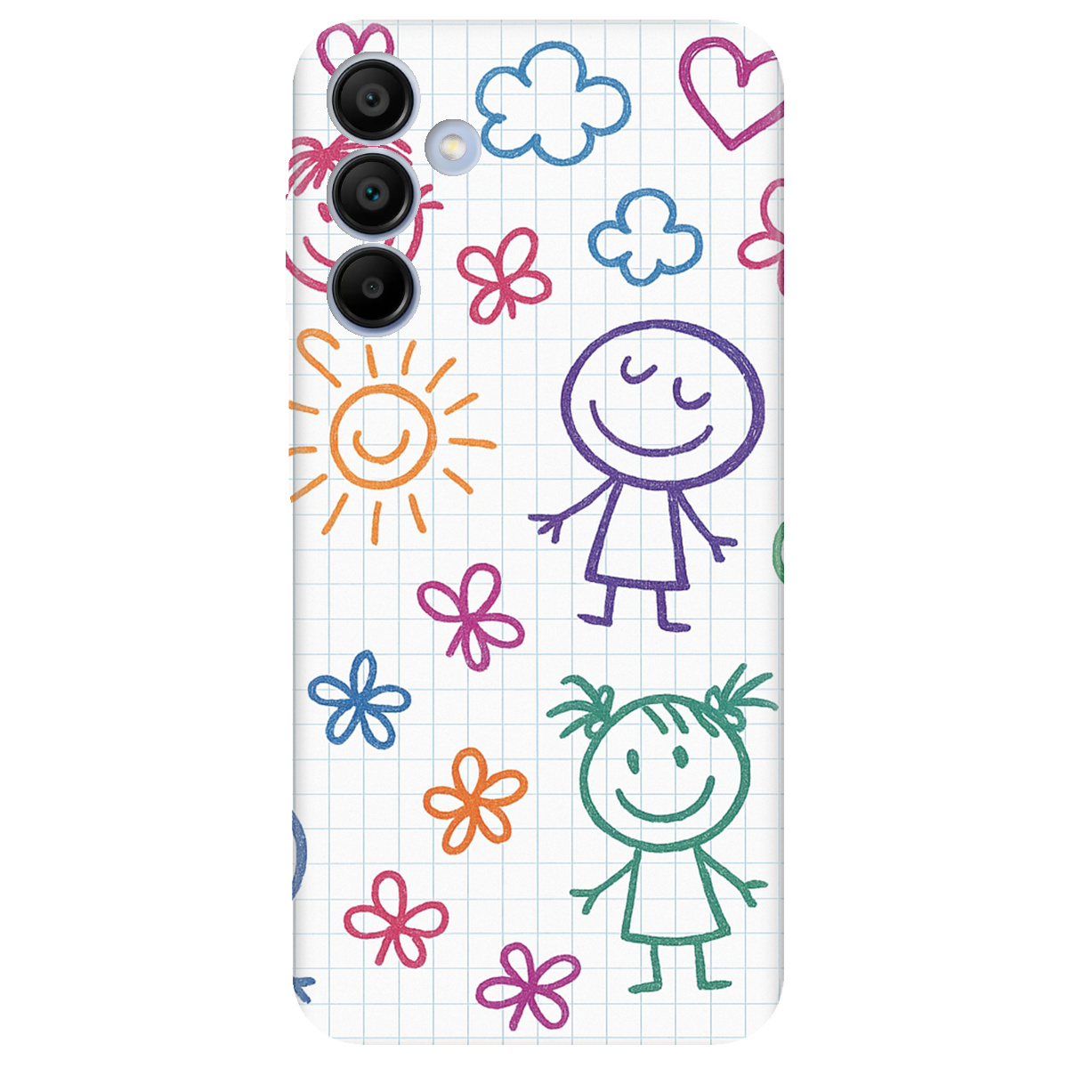 Чехол для Samsung Galaxy A15 Рисунки в тетради - фото 1 - Чехлы для телефонов