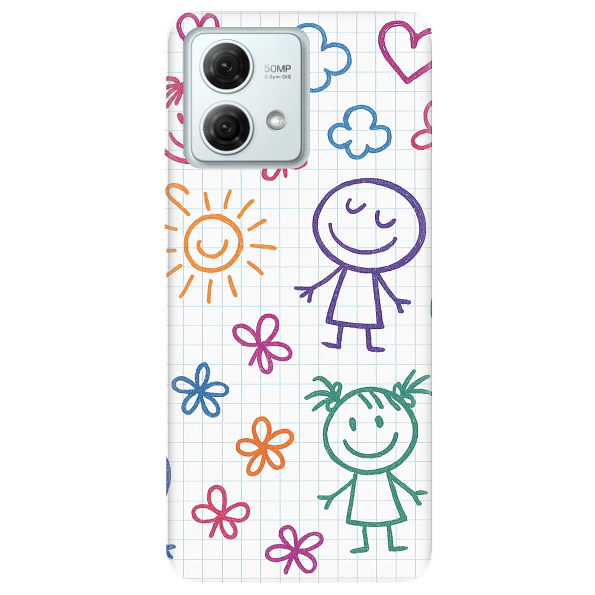 Чохол для Motorola G84 Малюнки в зошиті - фото 1 Чохол для Motorola G84 Малюнки в зошиті - фото 1 - Чохли для телефонів