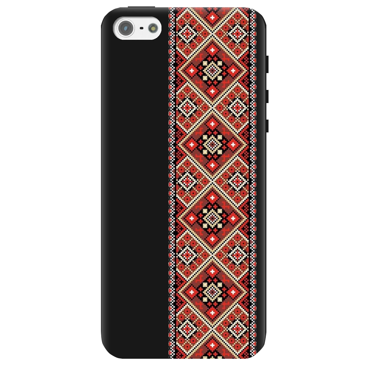 Чохол для Apple iPhone 5/5S чорний матовий soft touch Вічна традиція - фото 1 - Чохли для телефонів