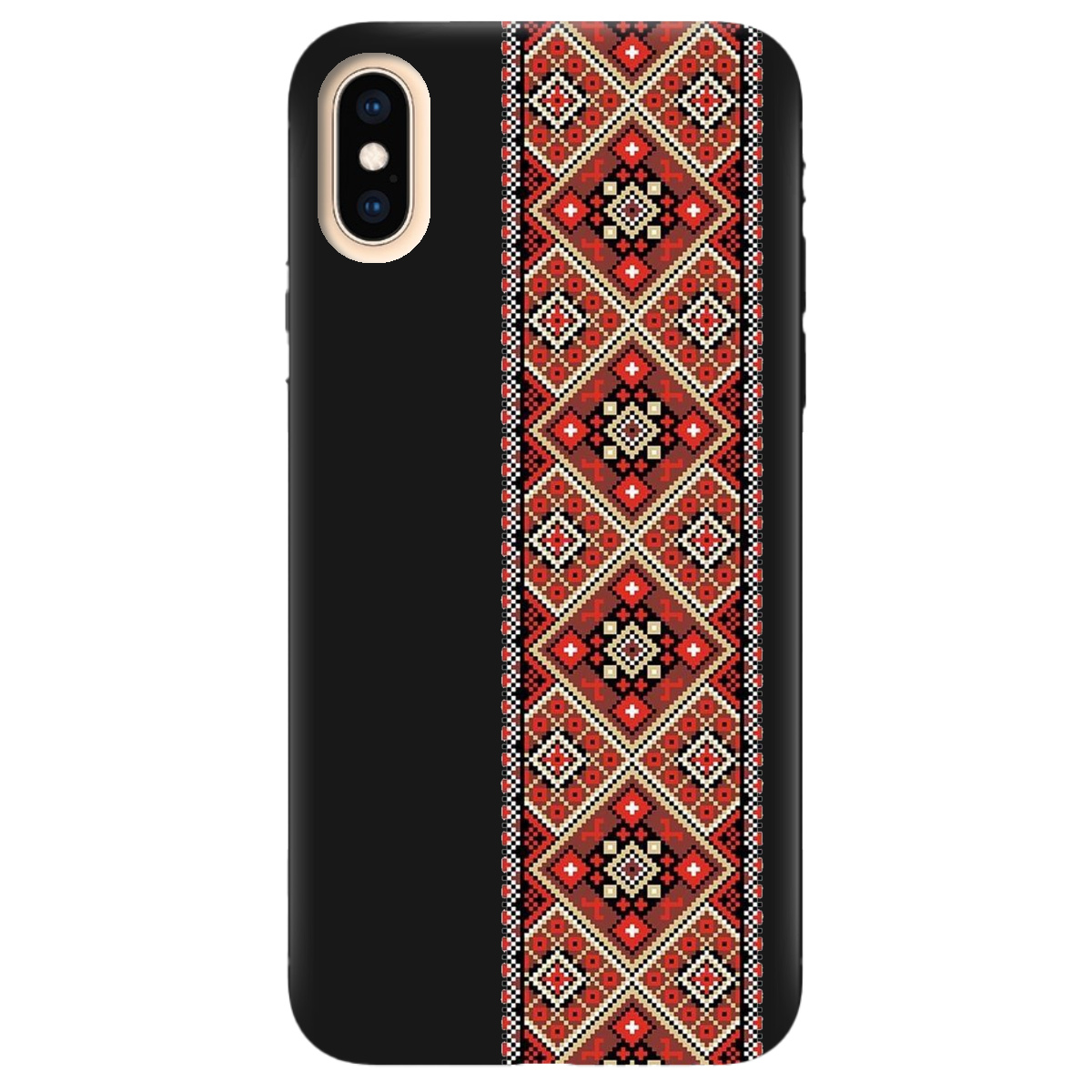 Чохол для Apple iPhone X чорний матовий soft touch Вічна традиція - фото 1 - Чохли для телефонів