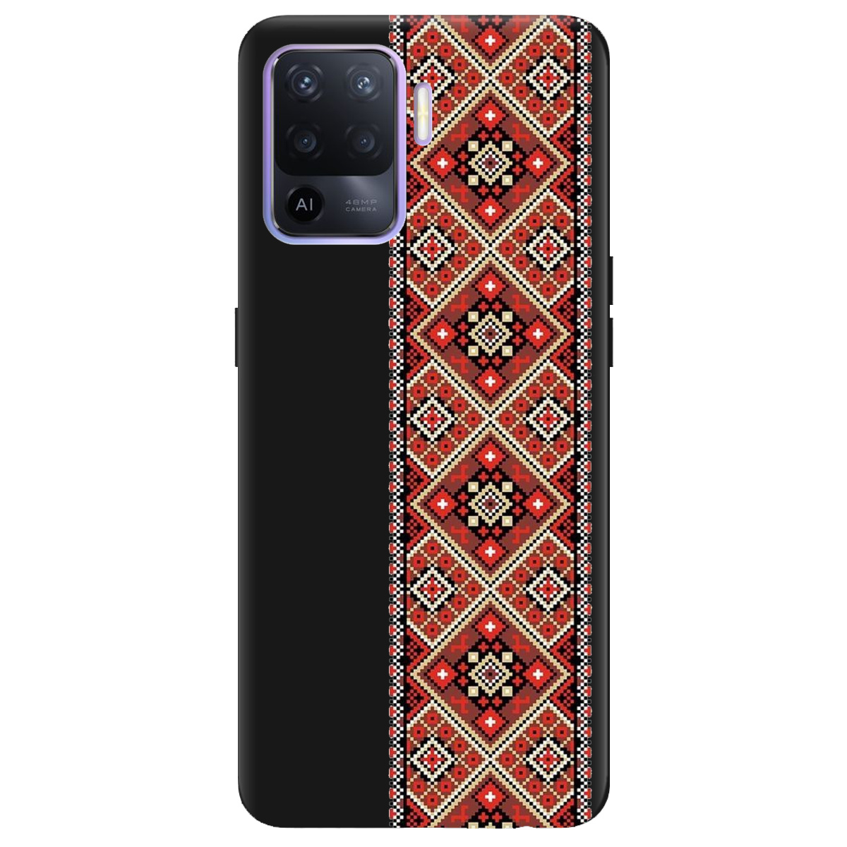 Чехол для Oppo Reno 5 Lite черный матовый soft touch Вечная традиция - фото 1 - Чехлы для телефонов