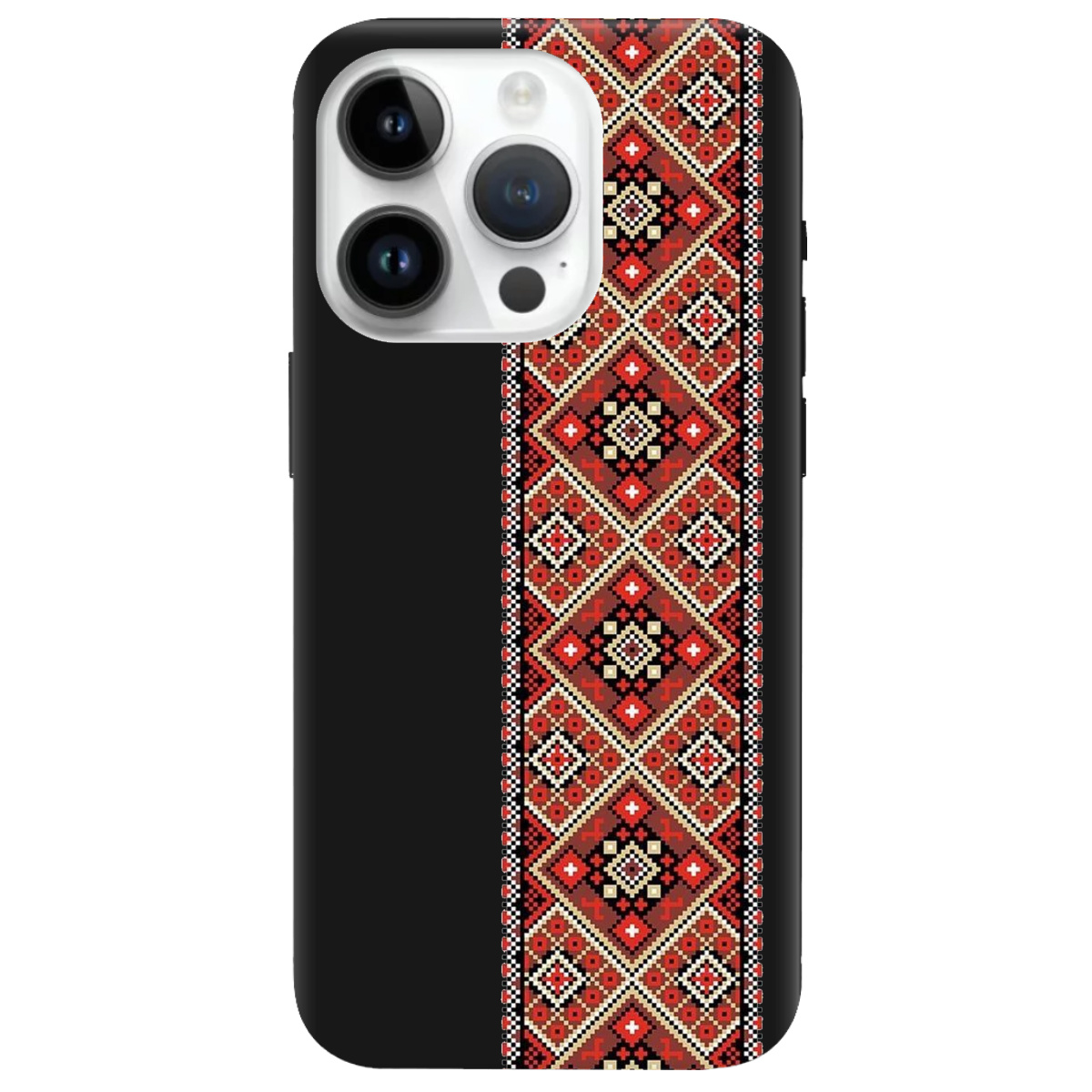 Чохол для Apple iPhone 14 Pro Max чорний матовий soft touch Вічна традиція - фото 1 - Чохли для телефонів