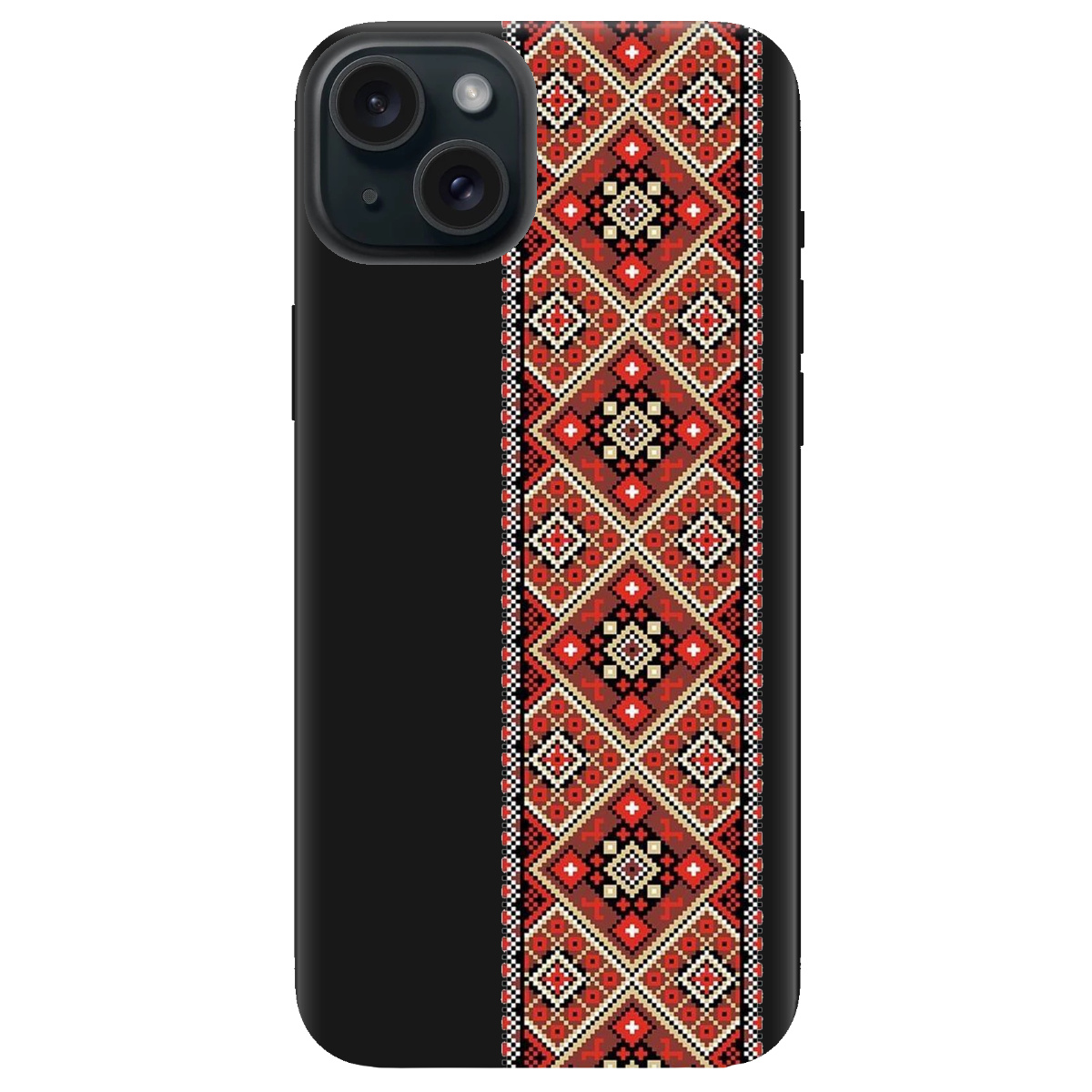 Чохол для Apple iPhone 15 чорний матовий soft touch Вічна традиція - фото 1 - Чохли для телефонів