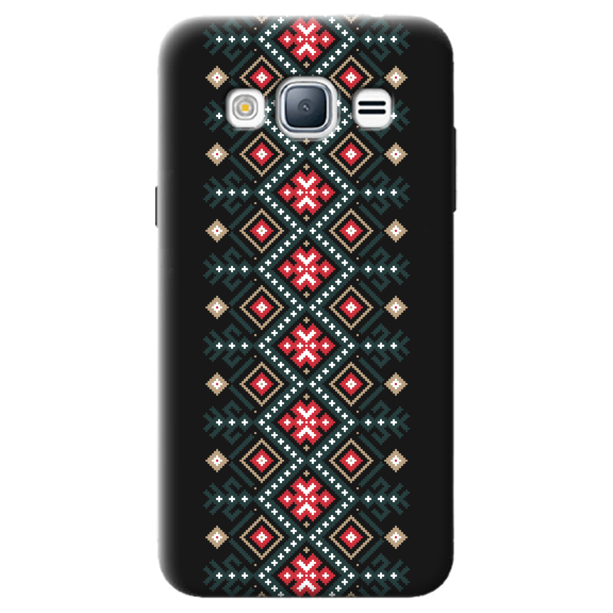 Чехол для Samsung Galaxy J3 2016 черный матовый soft touch Тропа предков - фото 1 - Чехлы для телефонов