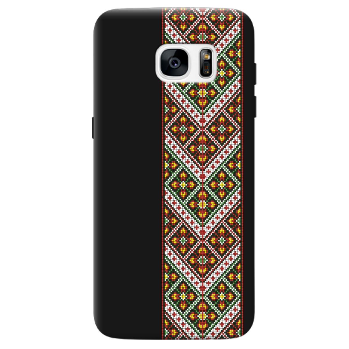 Чехол для Samsung Galaxy S7 Edge черный матовый soft touch Карпатский оберег - фото 1 - Чехлы для телефонов