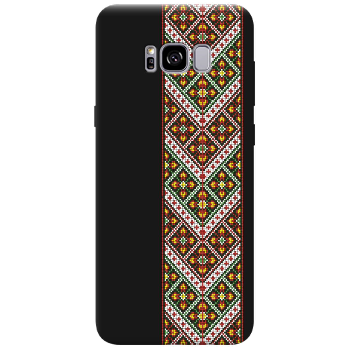 Чехол для Samsung Galaxy S8 Plus черный матовый soft touch Карпатский оберег - фото 1 - Чехлы для телефонов