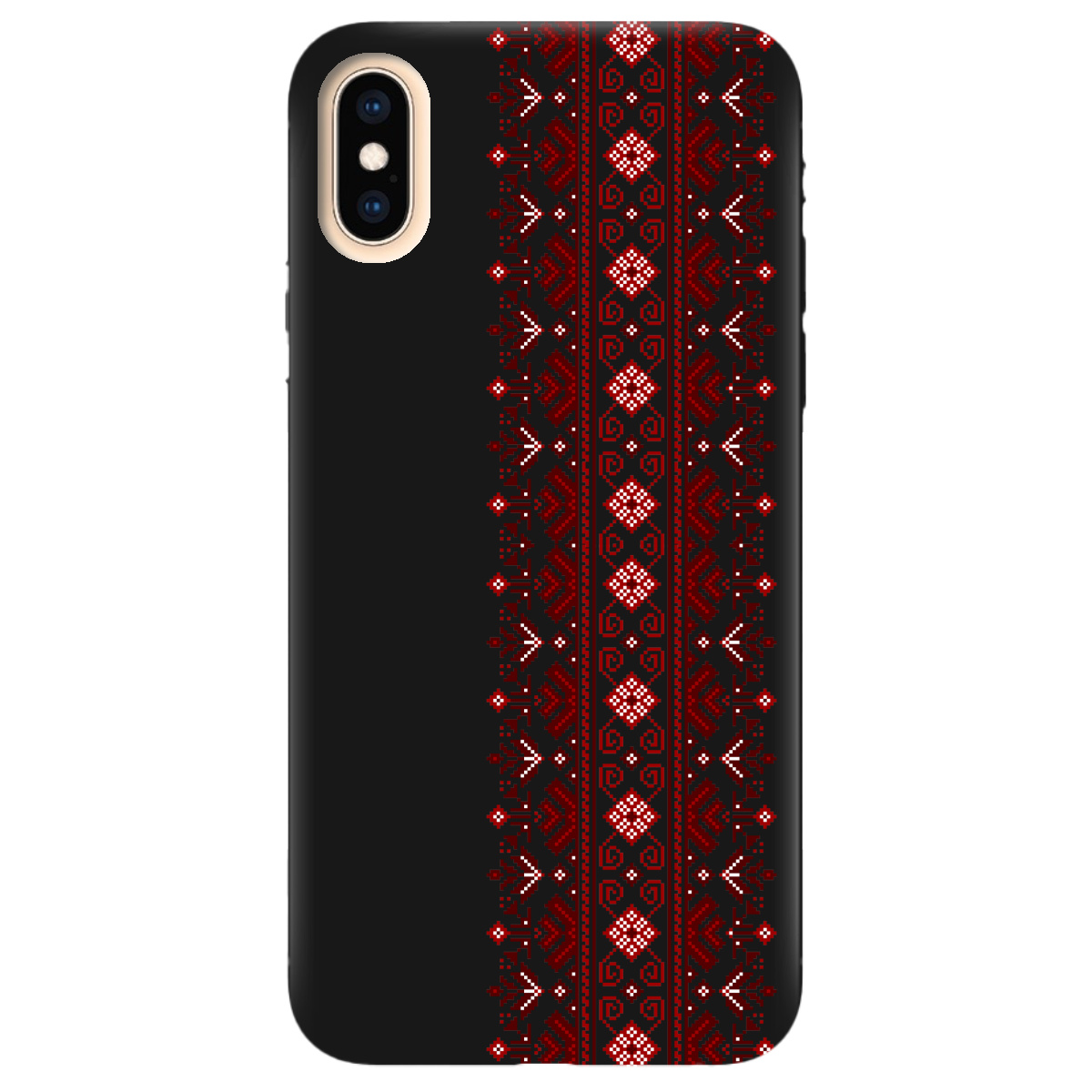 Чехол для Apple iPhone X черный матовый soft touch Крестики судьбы - фото 1 - Чехлы для телефонов