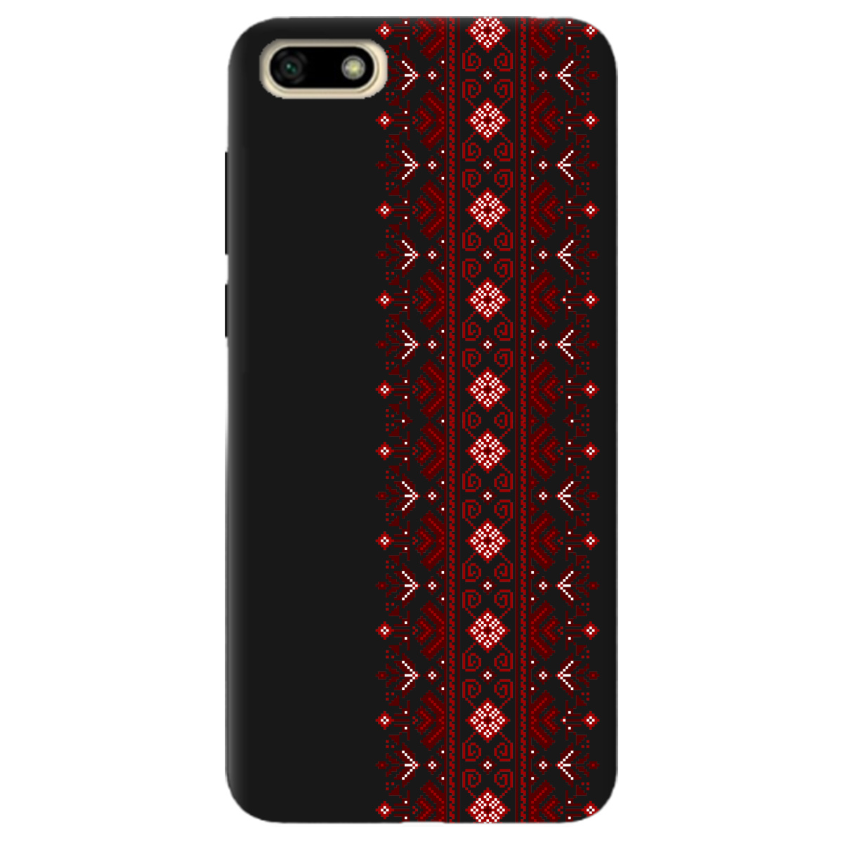 Чехол для Huawei Y5 2018 черный матовый soft touch Крестики судьбы - фото 1 - Чехлы для телефонов