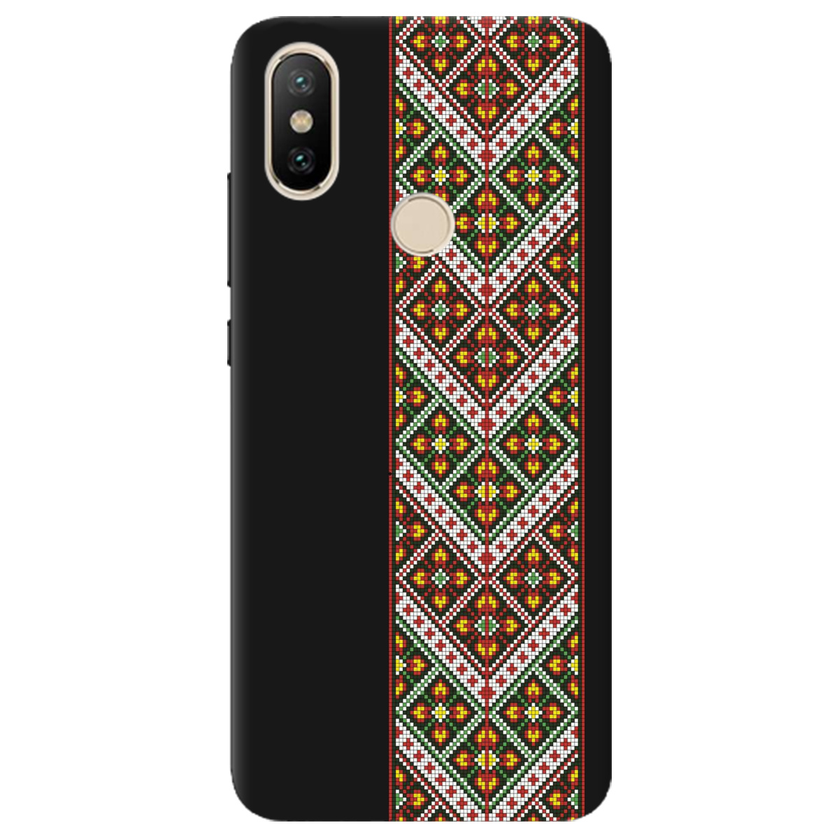 Чохол для Xiaomi Mi A2 Mi 6X чорний матовий soft touch Карпатський оберіг - фото 1 - Чохли для телефонів