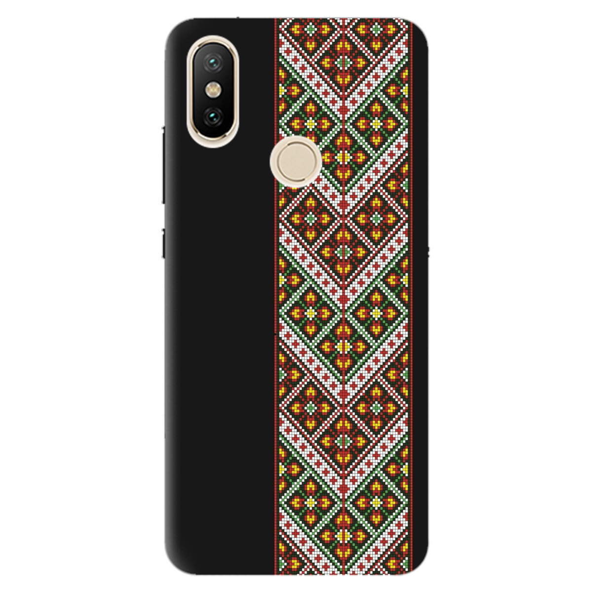 Чехол для Xiaomi Mi A2 Lite черный матовый soft touch Карпатский оберег - фото 1 - Чехлы для телефонов