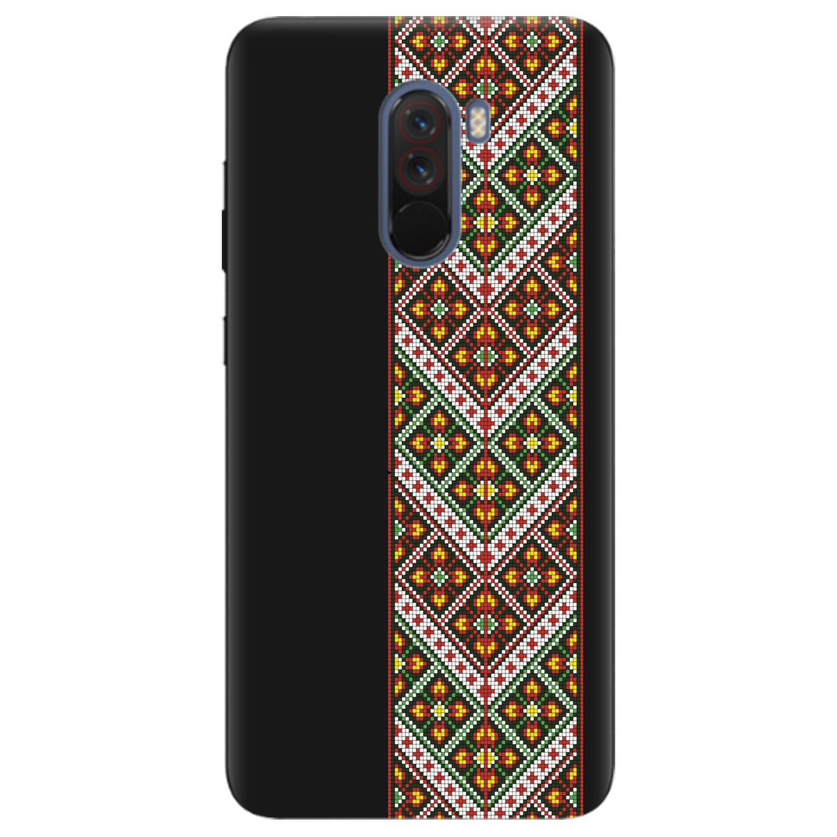 Чохол для Xiaomi Pocophone F1 чорний матовий soft touch Карпатський оберіг - фото 1 - Чохли для телефонів