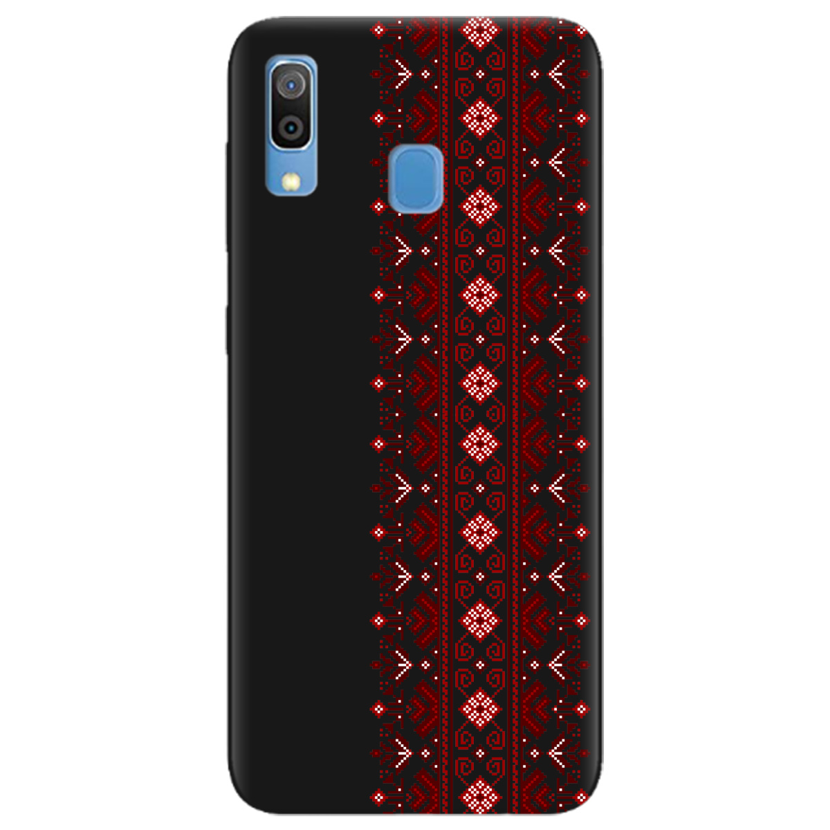Чехол для Samsung Galaxy A30 черный матовый soft touch Крестики судьбы - фото 1 - Чехлы для телефонов