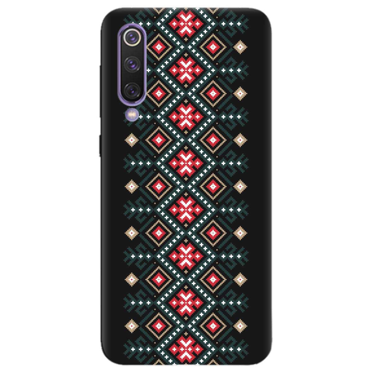 Чехол для Xiaomi Mi 9 SE черный матовый soft touch Тропа предков - фото 1 - Чехлы для телефонов