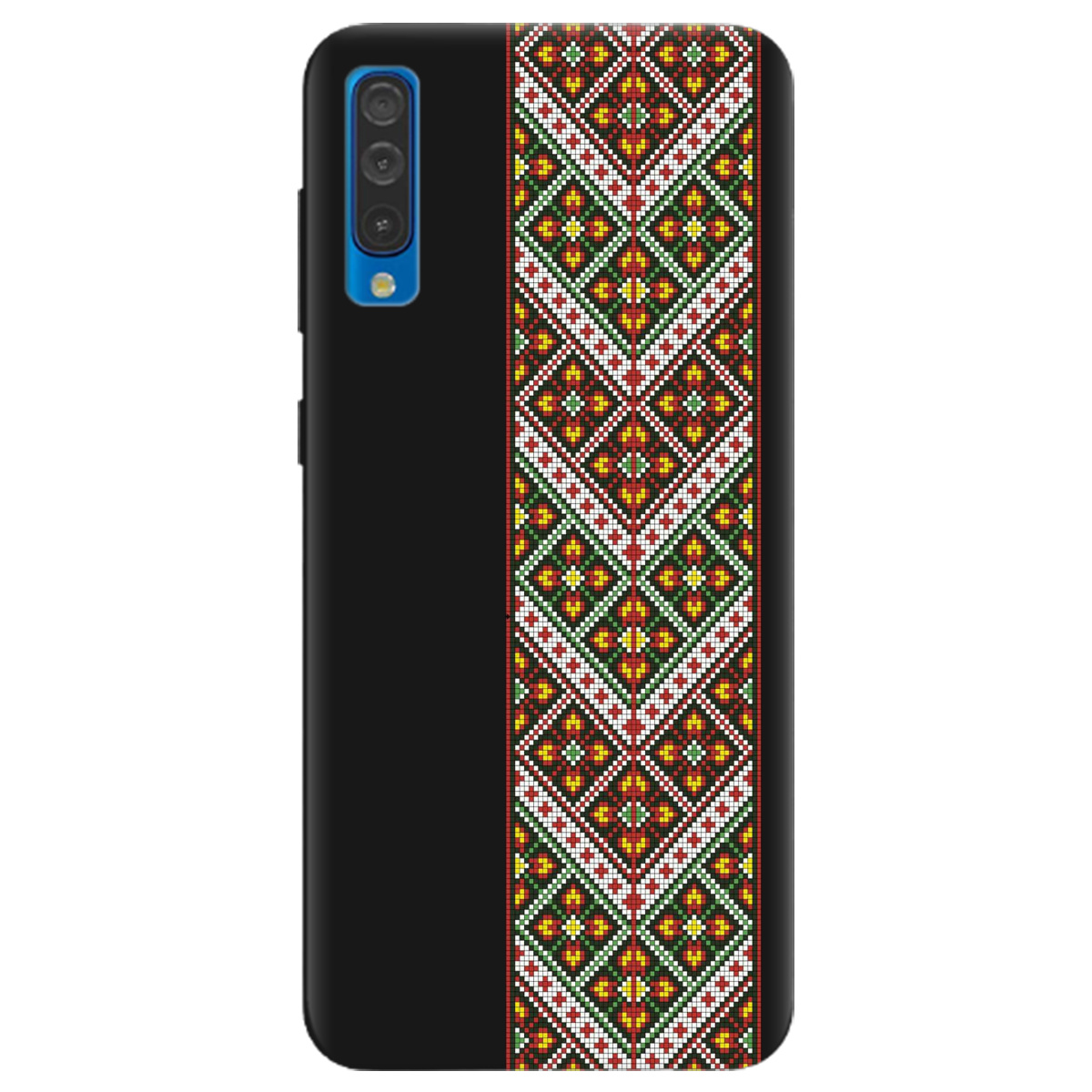 Чохол для Samsung Galaxy A50 чорний матовий soft touch Карпатський оберіг - фото 1 Чохол для Samsung Galaxy A50 чорний матовий soft touch Карпатський оберіг - фото 1 - Чохли для телефонів