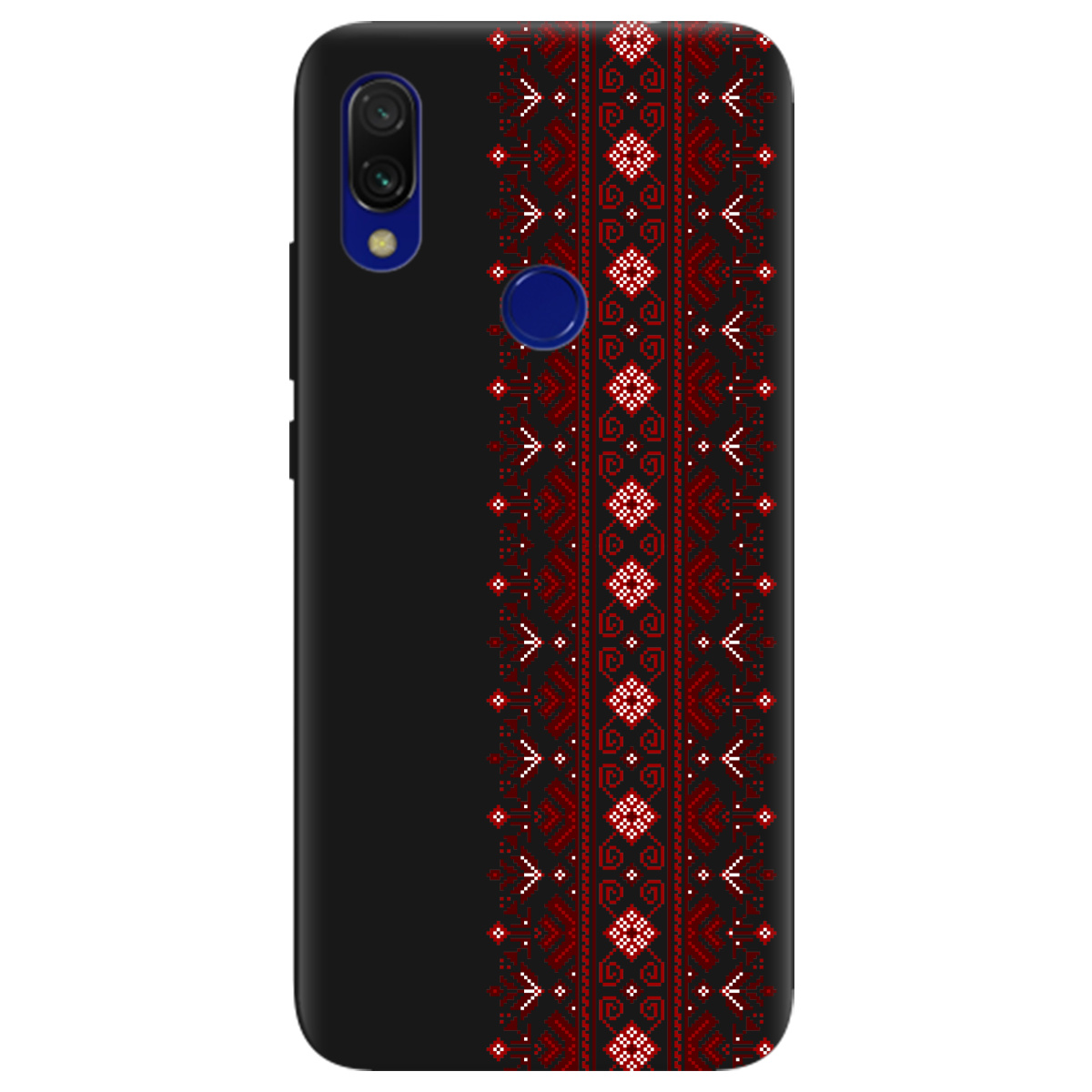 Чохол для Xiaomi Redmi 7 чорний матовий soft touch Хрестики долі - фото 1 - Чохли для телефонів