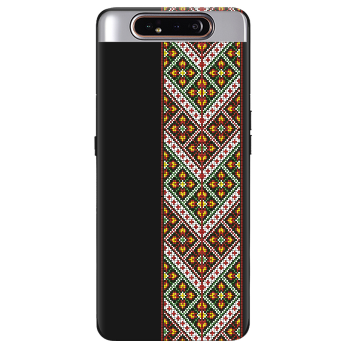 Чехол для Samsung Galaxy A80 черный матовый soft touch Карпатский оберег - фото 1 - Чехлы для телефонов