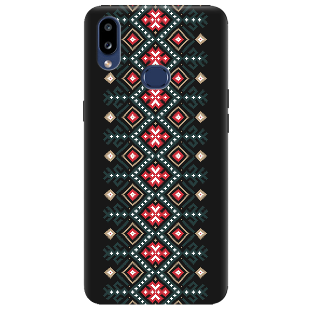 Чохол для Samsung Galaxy A10s чорний матовий soft touch Стежка предків - фото 1 - Чохли для телефонів