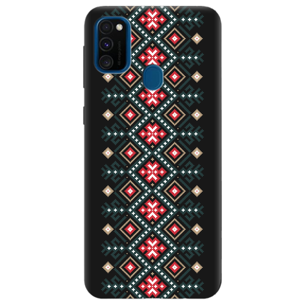 Чохол для Samsung Galaxy M30s чорний матовий soft touch Стежка предків - фото 1 - Чохли для телефонів