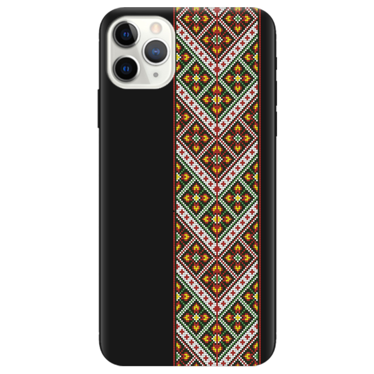 Чехол для Apple iPhone 11 Pro Max черный матовый soft touch Карпатский оберег - фото 1 - Чехлы для телефонов