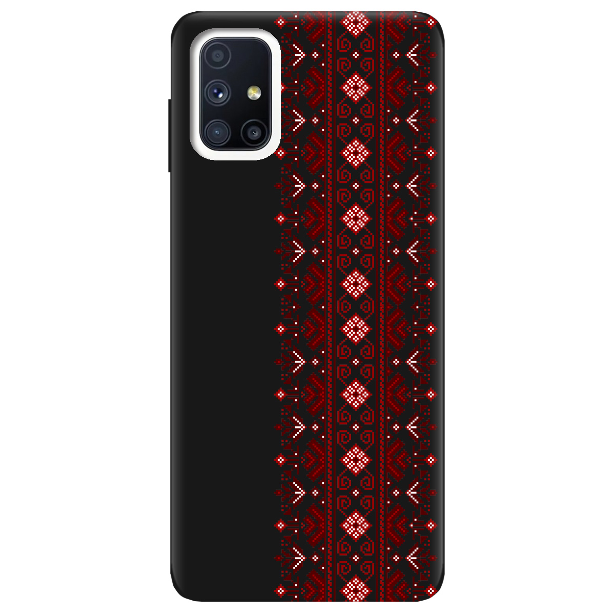 Чехол для Samsung Galaxy M51 черный матовый soft touch Крестики судьбы - фото 1 - Чехлы для телефонов