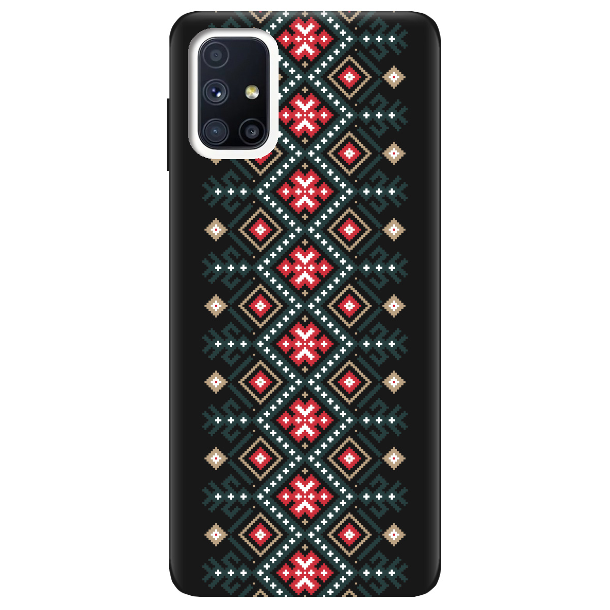 Чехол для Samsung Galaxy M51 черный матовый soft touch Тропа предков - фото 1 - Чехлы для телефонов