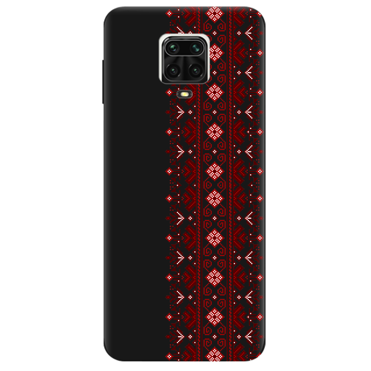 Чехол для Xiaomi Redmi Note 9 Pro черный матовый soft touch Крестики судьбы - фото 1 - Чехлы для телефонов