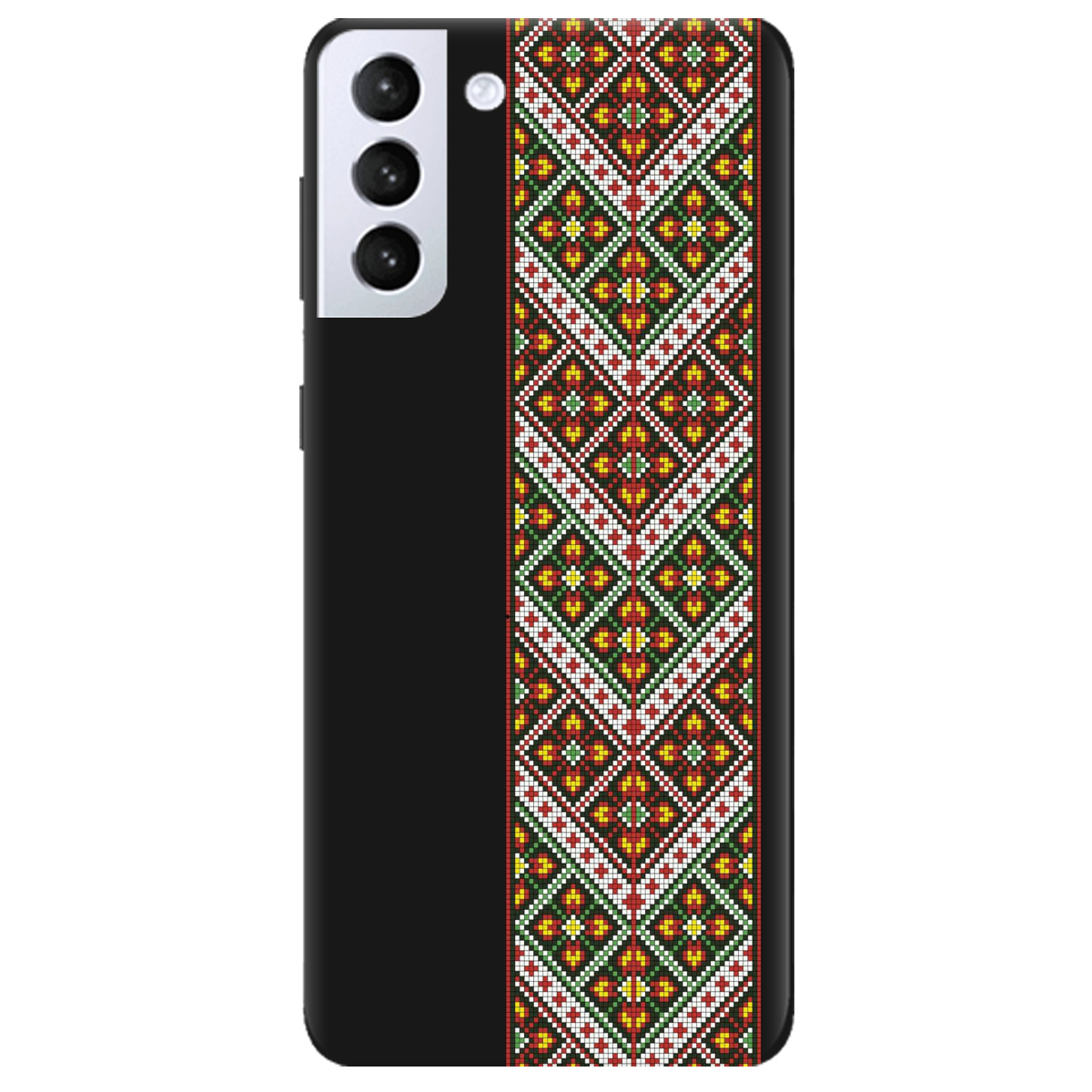 Чохол для Samsung Galaxy S21 Plus чорний матовий soft touch Карпатський оберіг - фото 1 - Чохли для телефонів
