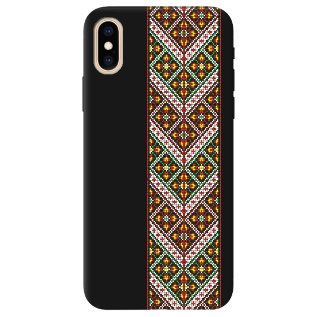 Чохол для Apple iPhone XS Max чорний матовий soft touch Карпатський оберіг - фото 1 - Чохли для телефонів