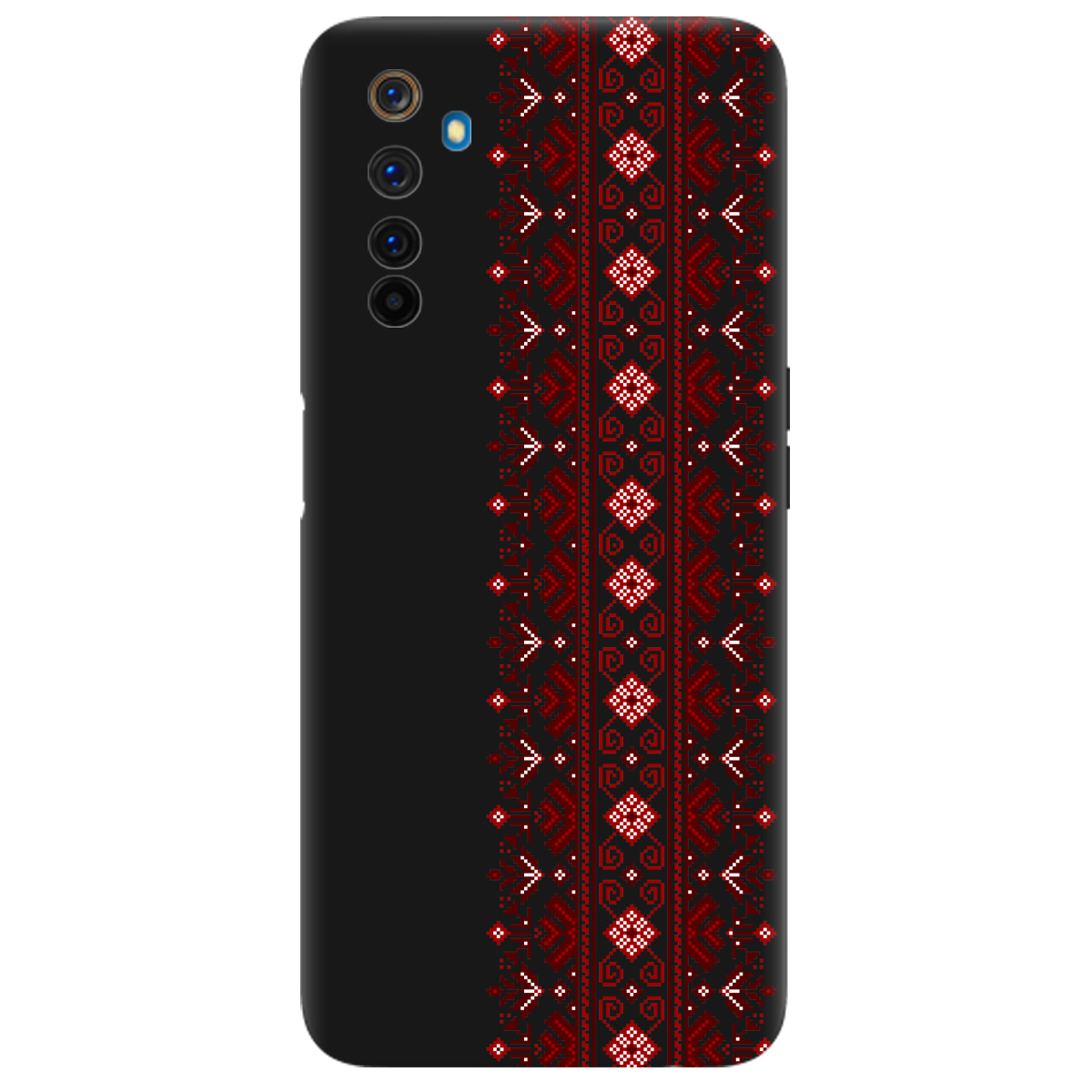 Чехол для Realme 6 Pro черный матовый soft touch Крестики судьбы - фото 1 - Чехлы для телефонов