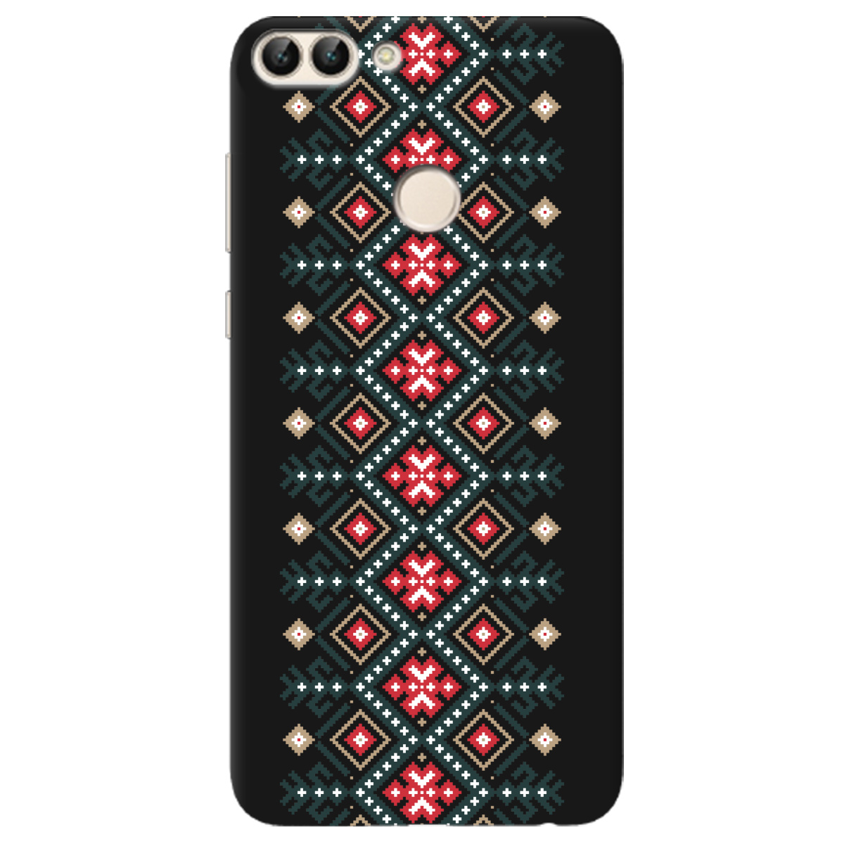 Чехол для Huawei P Smart черный матовый soft touch Тропа предков - фото 1 - Чехлы для телефонов