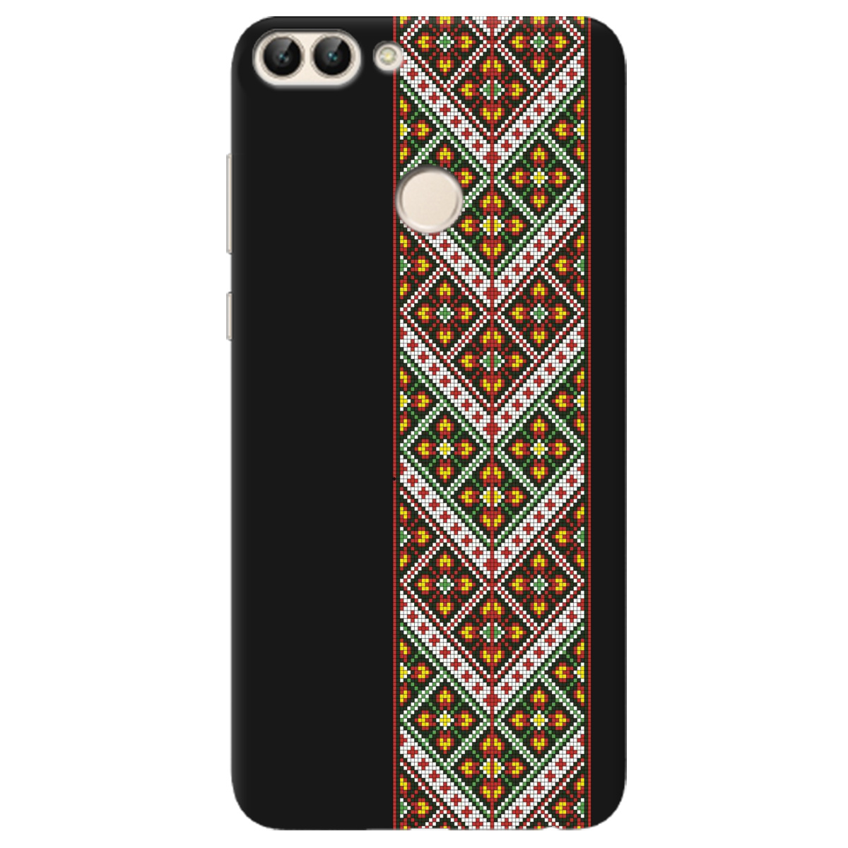 Чохол для Huawei P Smart чорний матовий soft touch Карпатський оберіг - фото 1 - Чохли для телефонів