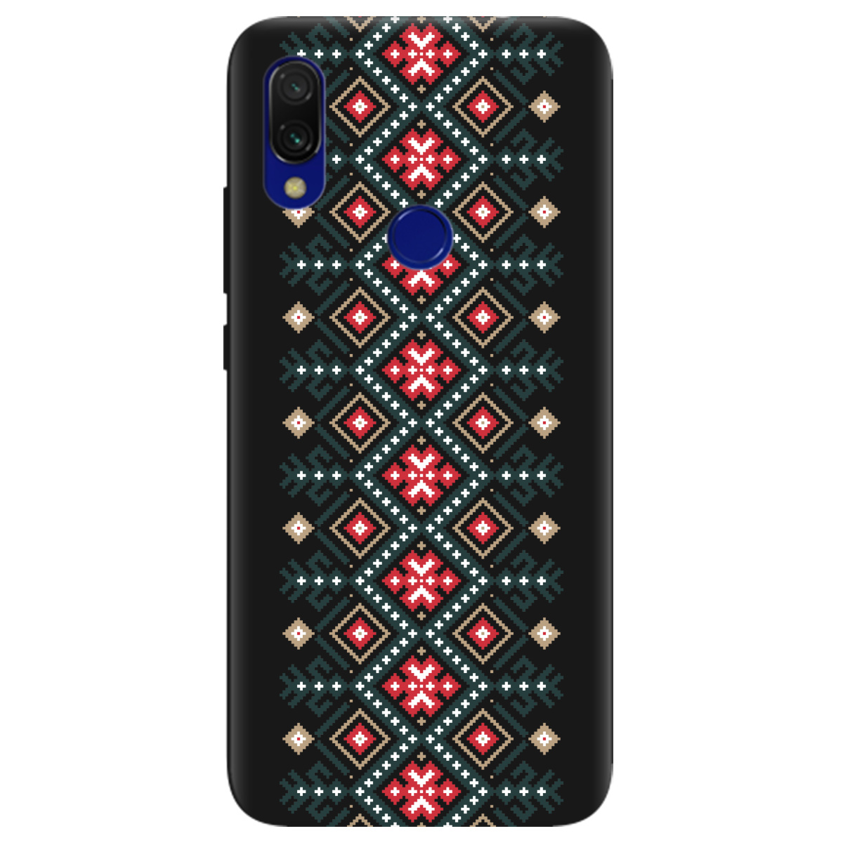 Чехол для Xiaomi Redmi Note 7 /  7Pro черный матовый soft touch Тропа предков - фото 1 - Чехлы для телефонов