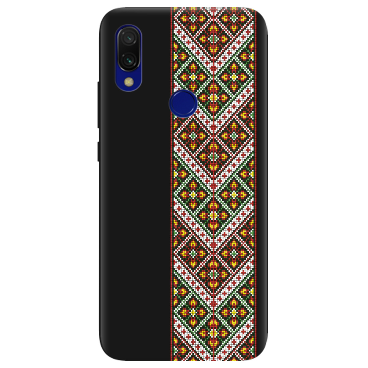 Чохол для Xiaomi Redmi Note 7/7Pro чорний матовий soft touch Карпатський оберіг - фото 1 - Чохли для телефонів