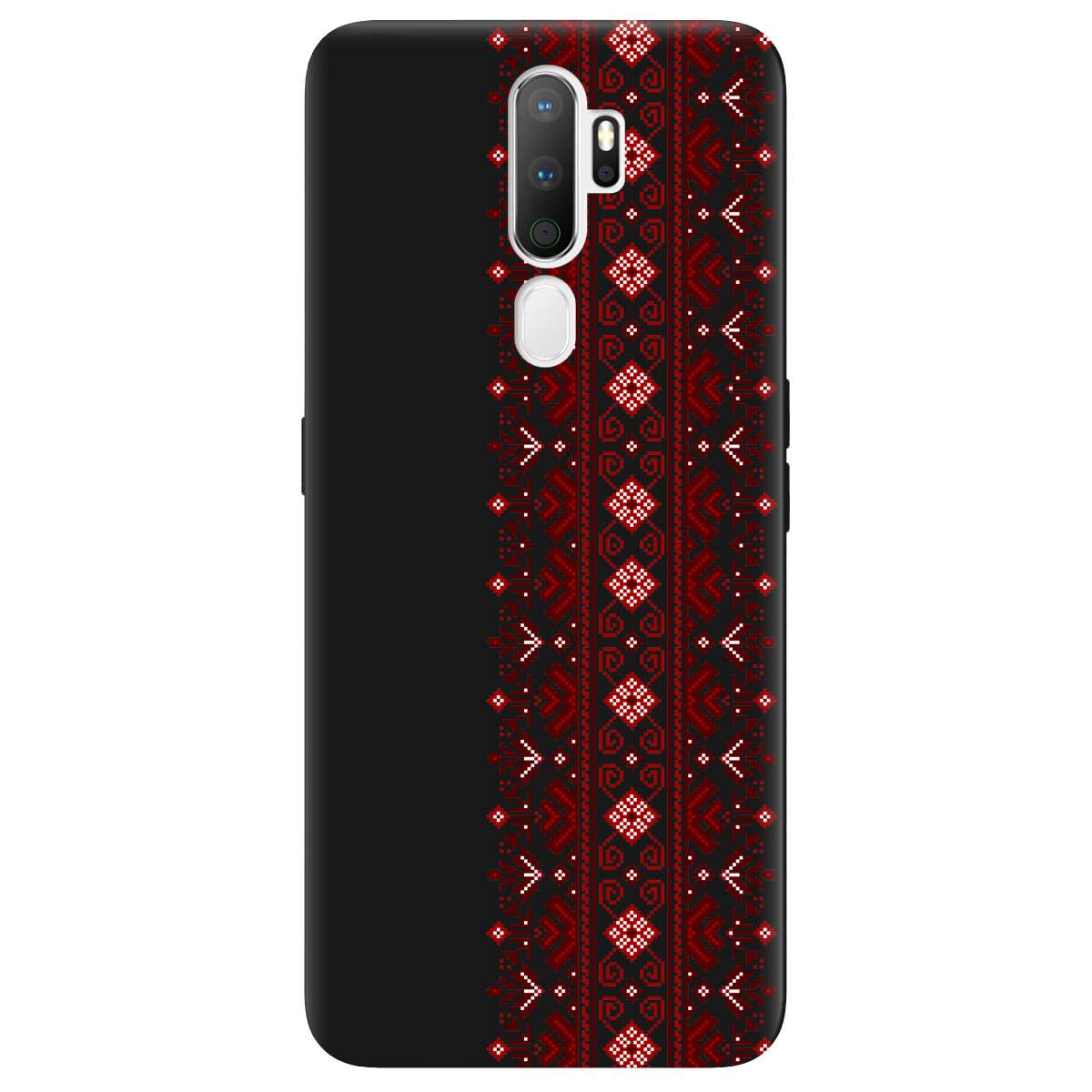 Чехол для Oppo A5 2020/A9 2020 черный матовый soft touch Крестики судьбы - фото 1 - Чехлы для телефонов