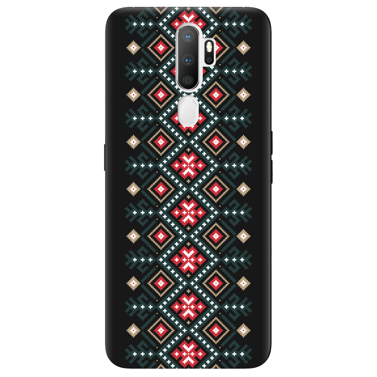 Чохол для Oppo A5 2020/A9 2020 чорний матовий soft touch Стежка предків - фото 1 Чохол для Oppo A5 2020/A9 2020 чорний матовий soft touch Стежка предків - фото 1 - Чохли для телефонів