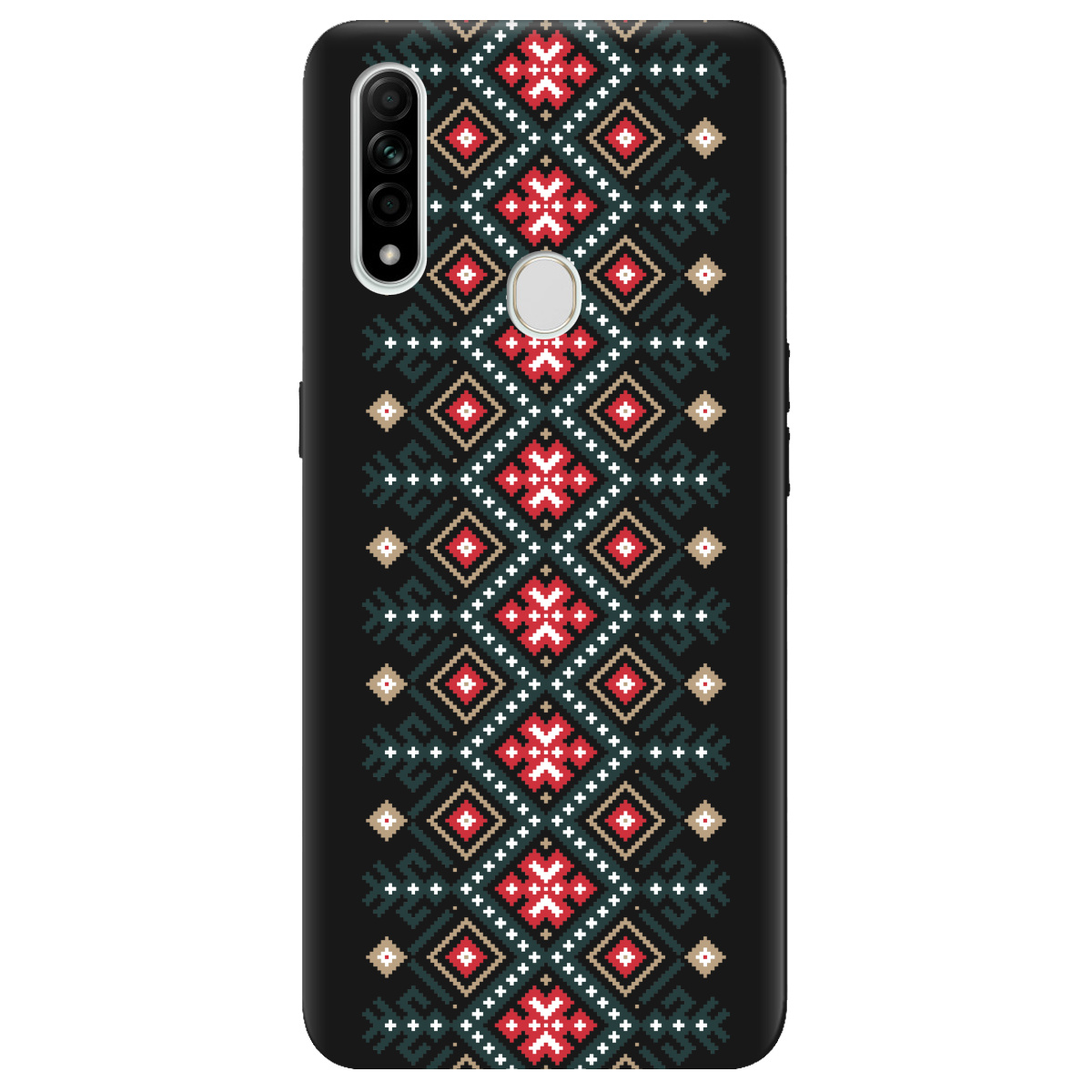 Чохол для Oppo A31 чорний матовий soft touch Стежка предків - фото 1 Чохол для Oppo A31 чорний матовий soft touch Стежка предків - фото 1 - Чохли для телефонів