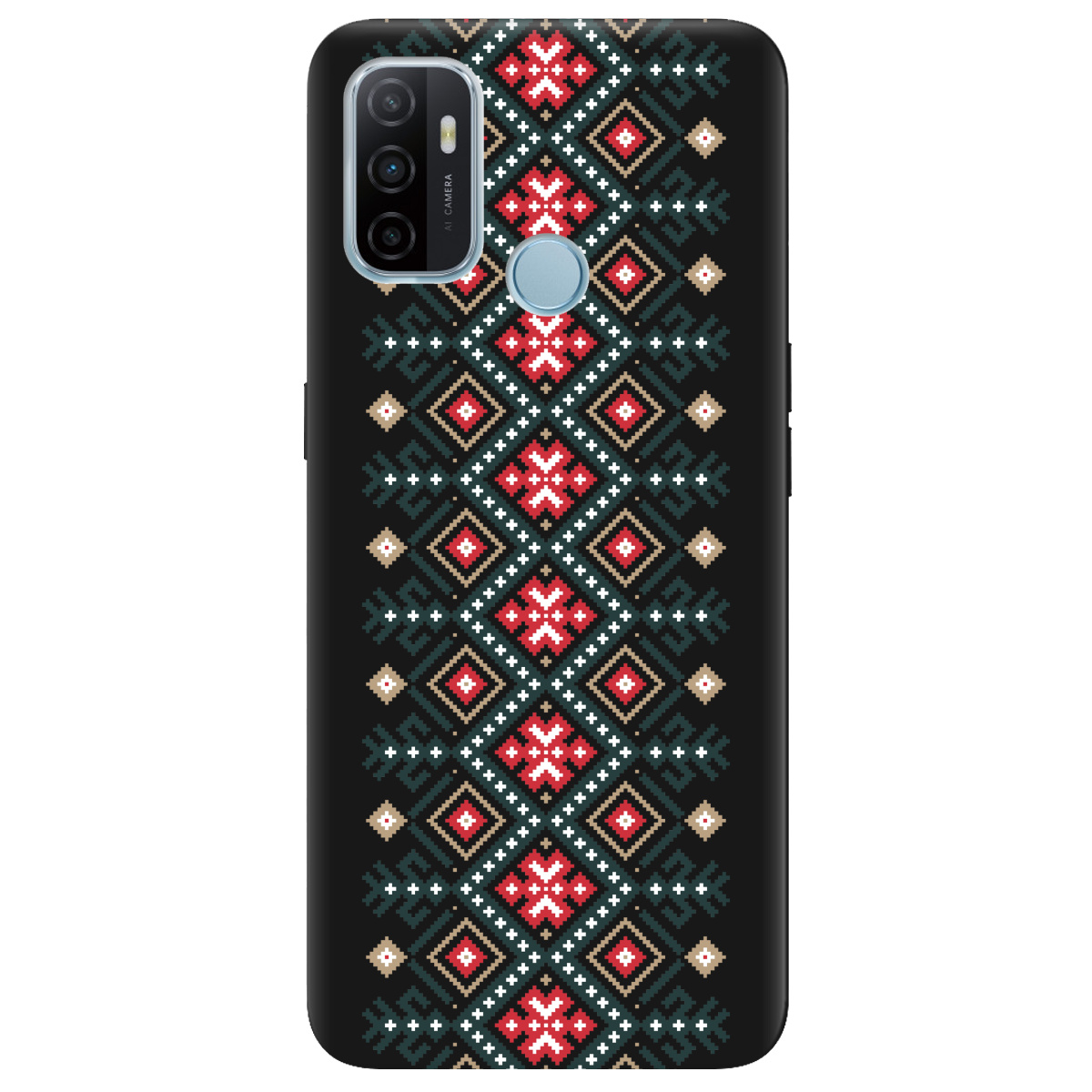 Чохол для Oppo A53/ A32/ A33 чорний матовий soft touch Стежка предків - фото 1 - Чохли для телефонів