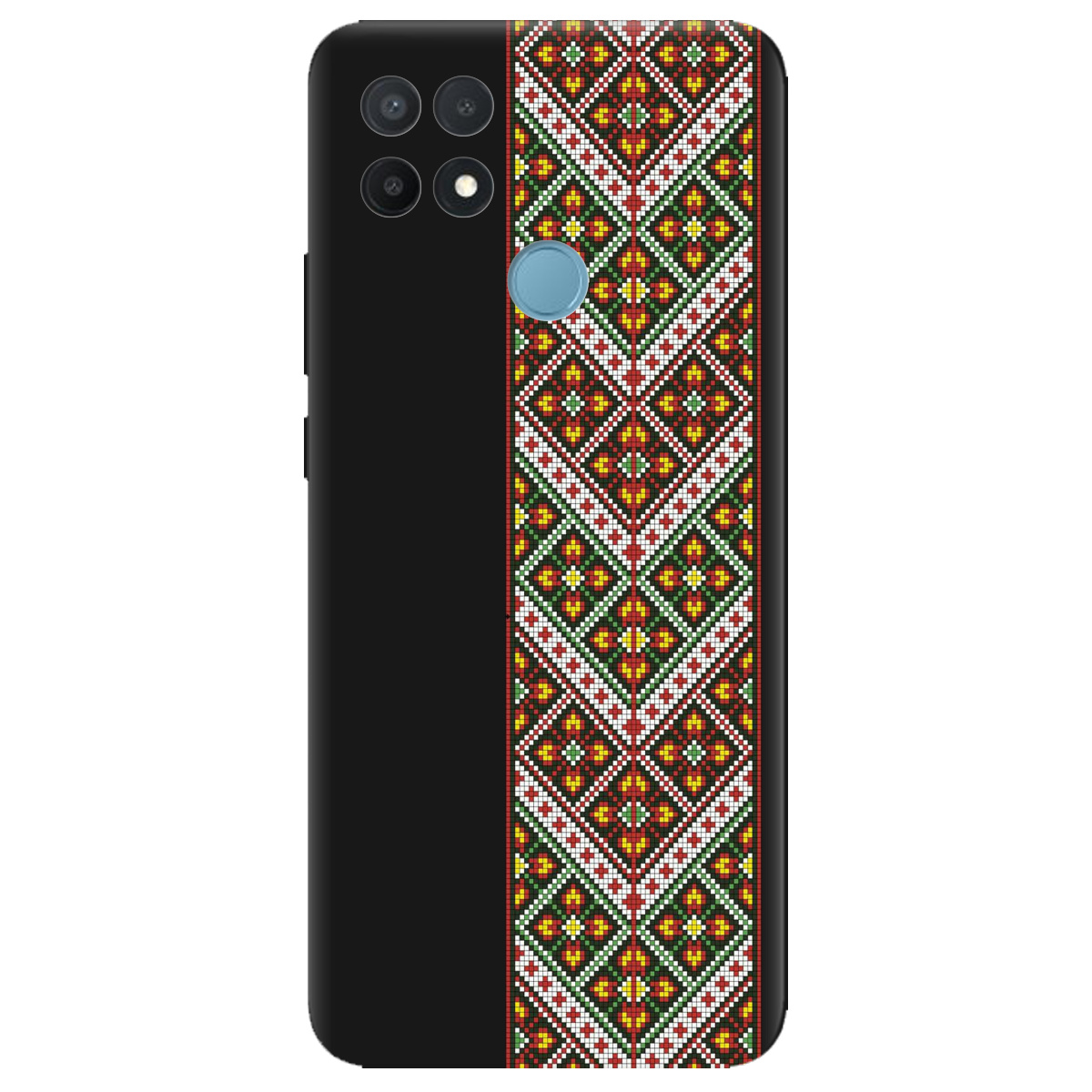 Чохол для Oppo A15s/ A15 чорний матовий soft touch Карпатський оберіг - фото 1 - Чохли для телефонів