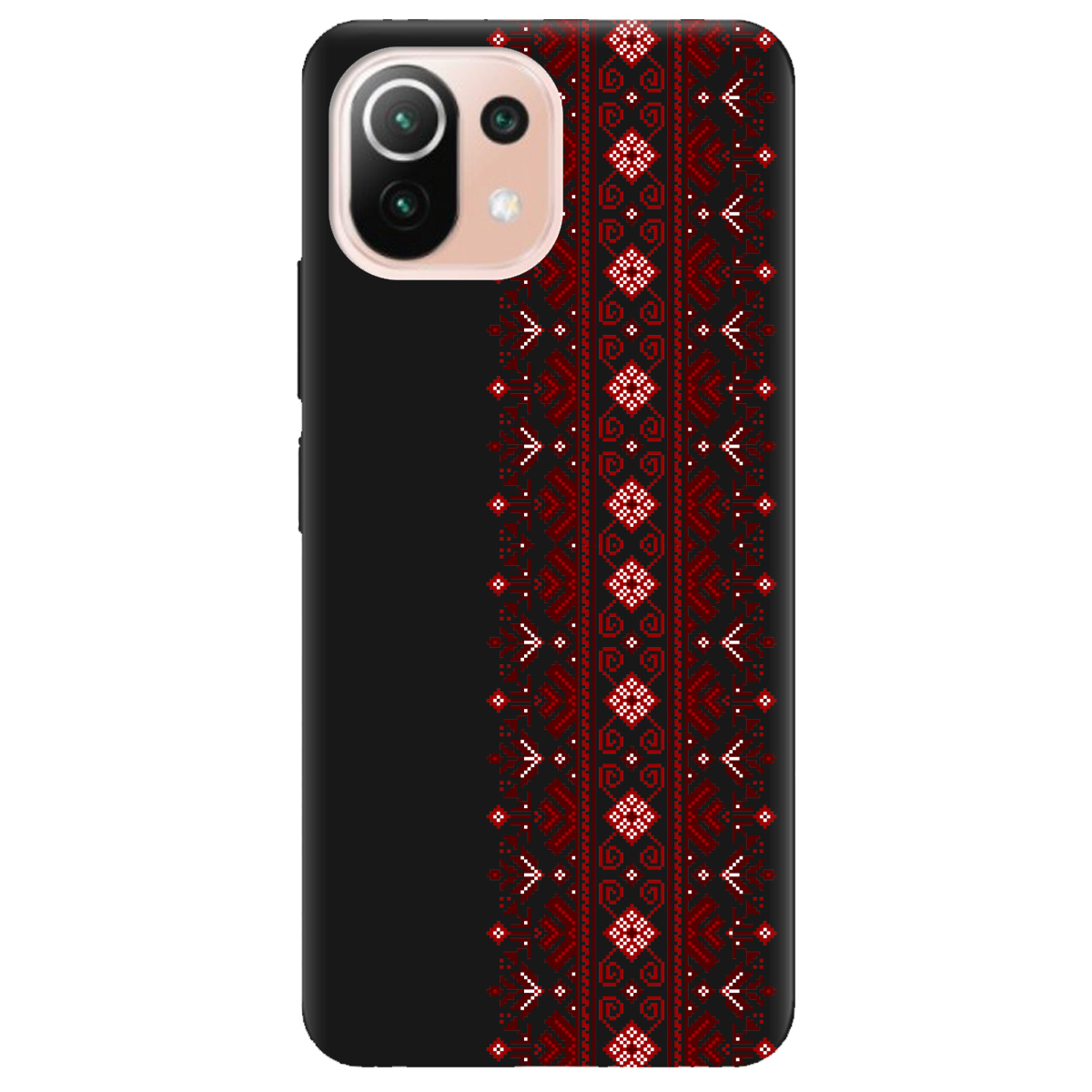 Чохол для Xiaomi Mi 11 lite чорний матовий soft touch Хрестики долі - фото 1 - Чохли для телефонів