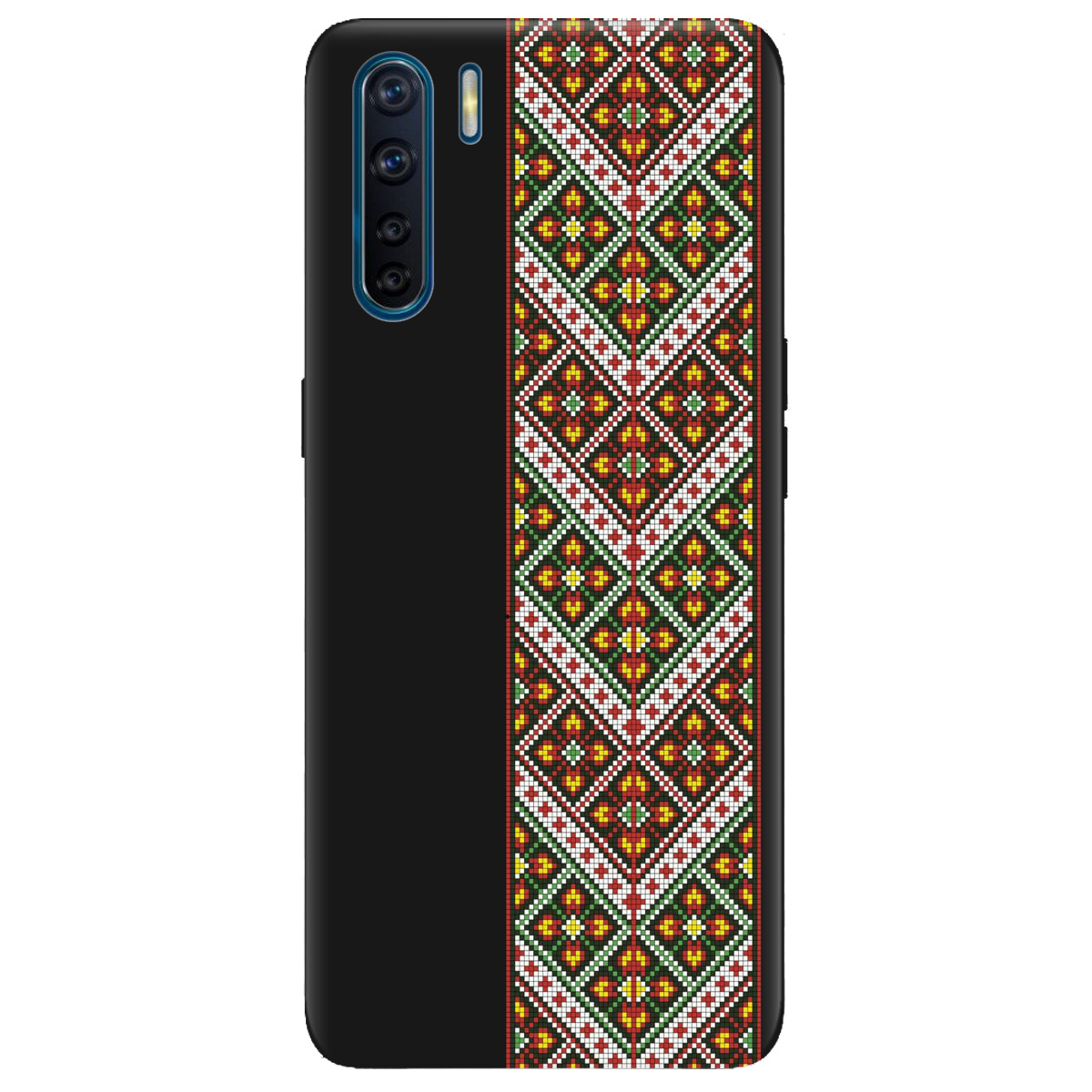 Чехол для Oppo A91 черный матовый soft touch Карпатский оберег - фото 1 - Чехлы для телефонов