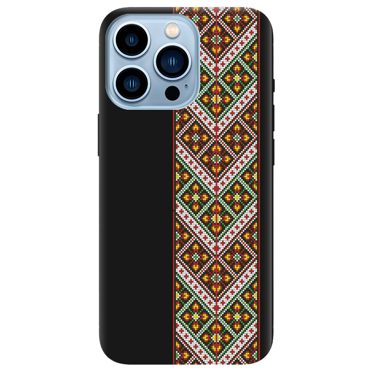 Чехол для Apple iPhone 13 Pro Max черный матовый soft touch Карпатский оберег - фото 1 - Чехлы для телефонов