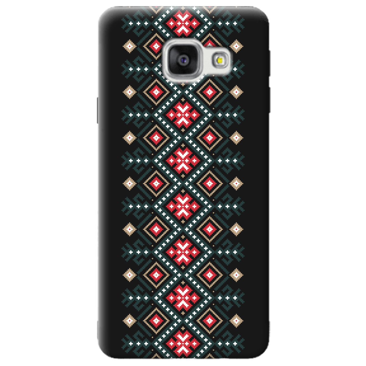 Чехол для Samsung Galaxy A3 2016 черный матовый soft touch Тропа предков - фото 1 - Чехлы для телефонов