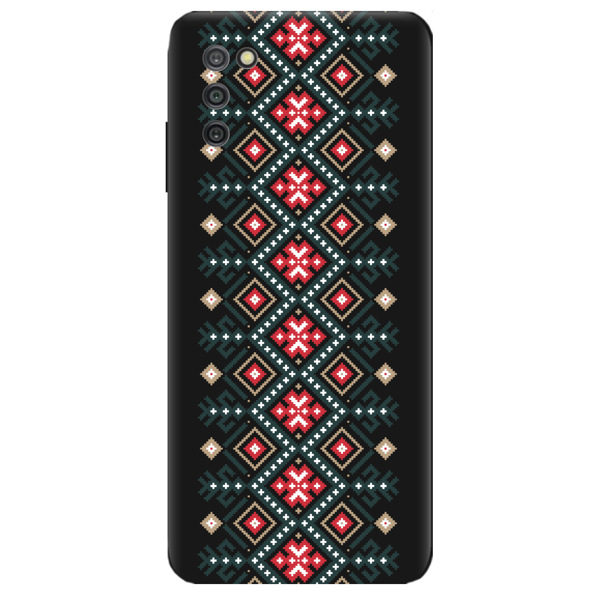 Чохол для Samsung Galaxy A03s чорний матовий soft touch Стежка предків - фото 1 - Чохли для телефонів