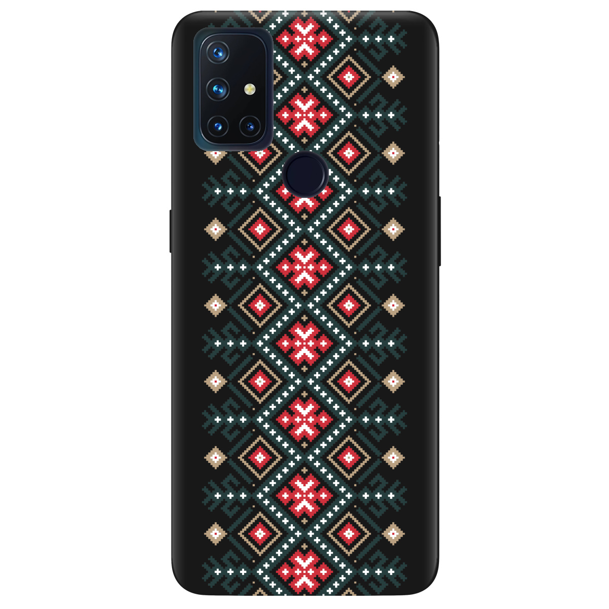 Чохол для OnePlus Nord N10 5G чорний матовий soft touch Стежка предків - фото 1 - Чохли для телефонів