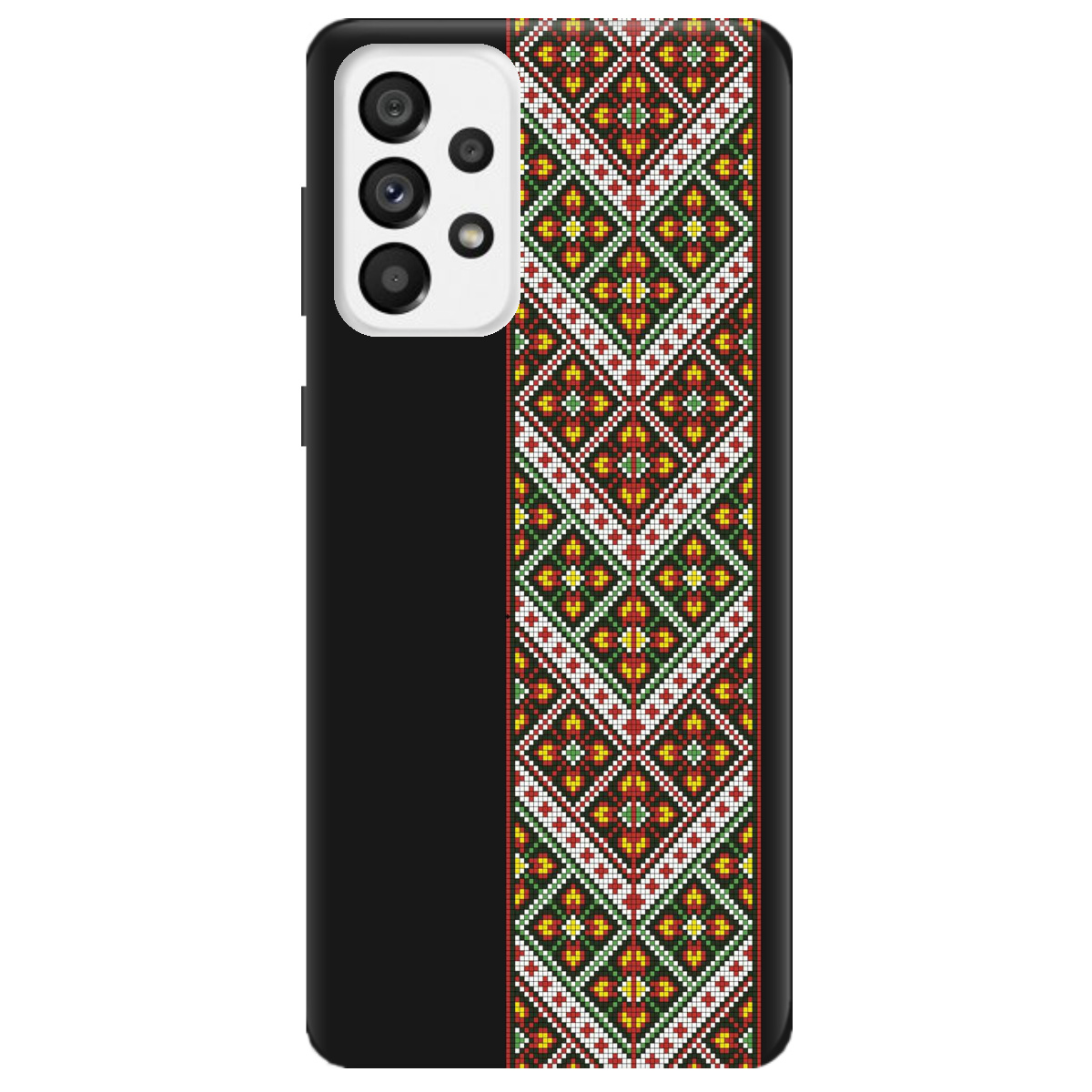 Чехол для Samsung Galaxy A73 черный матовый soft touch Карпатский оберег - фото 1 - Чехлы для телефонов