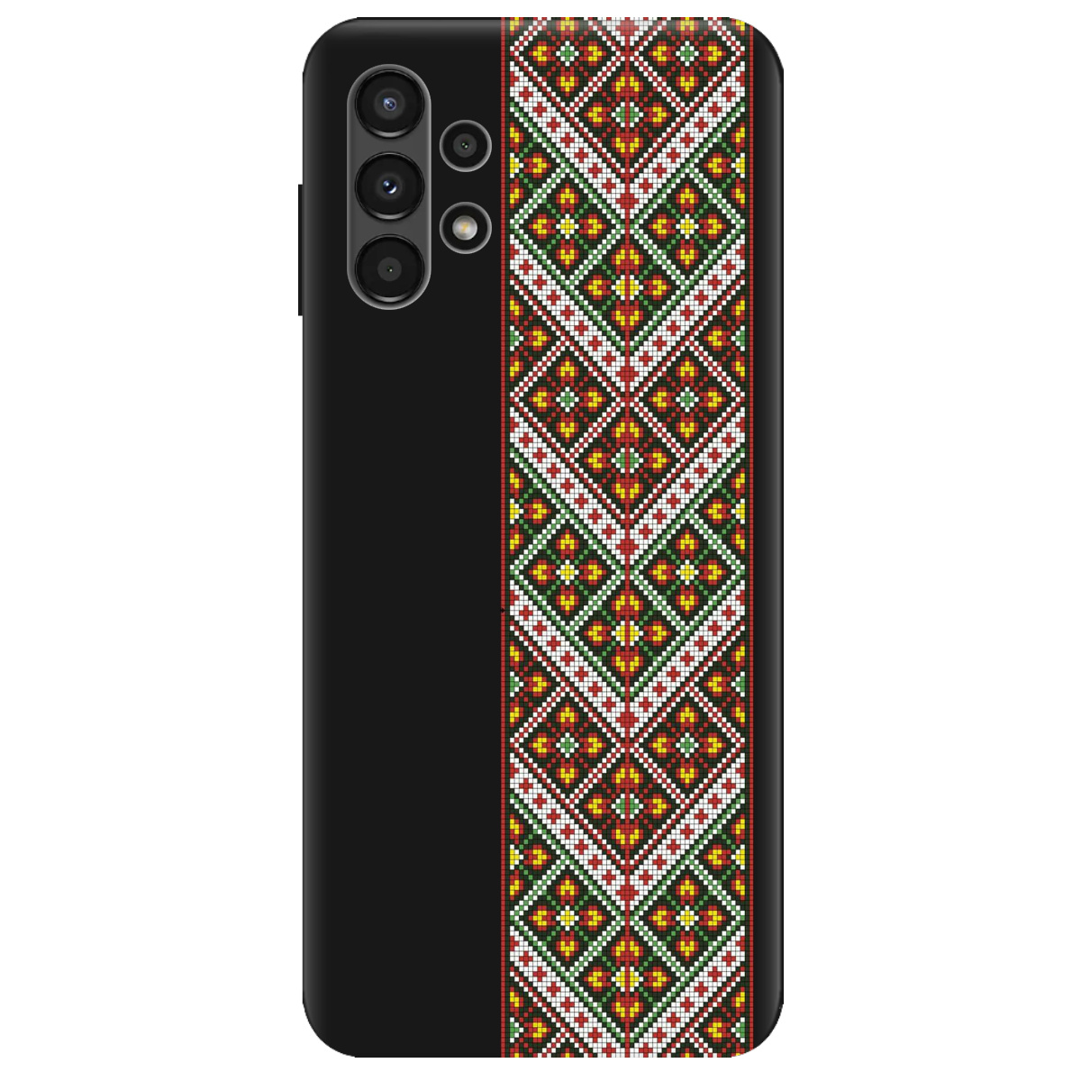 Чехол для Samsung Galaxy A13 4G черный матовый soft touch Карпатский оберег - фото 1 - Чехлы для телефонов