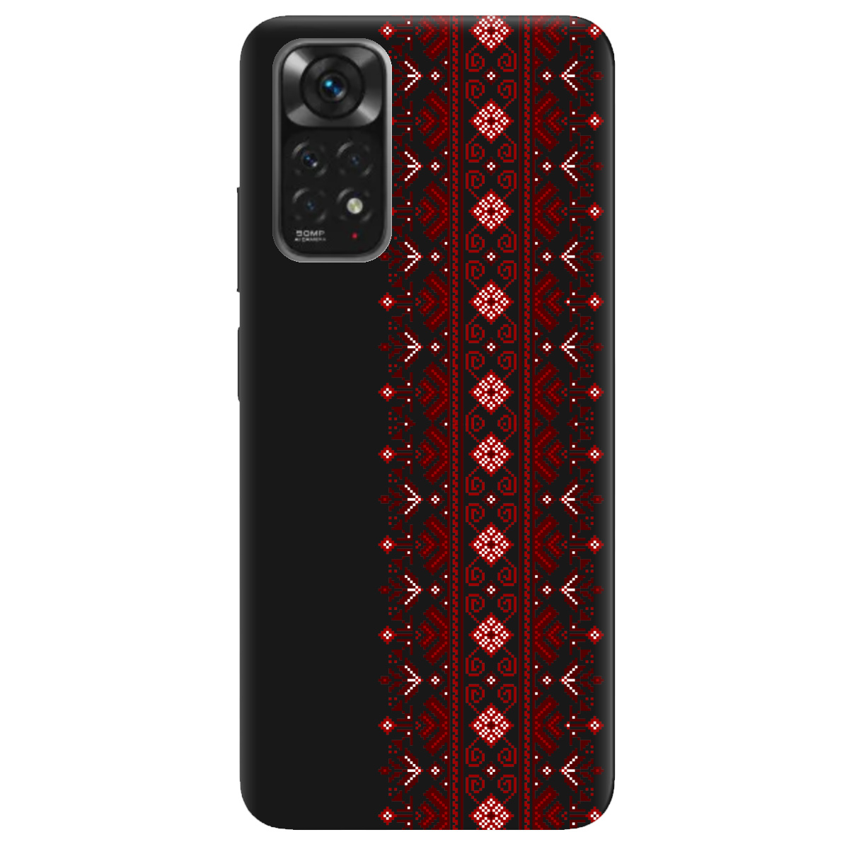 Чехол для Xiaomi Redmi Note 11s черный матовый soft touch Крестики судьбы - фото 1 - Чехлы для телефонов