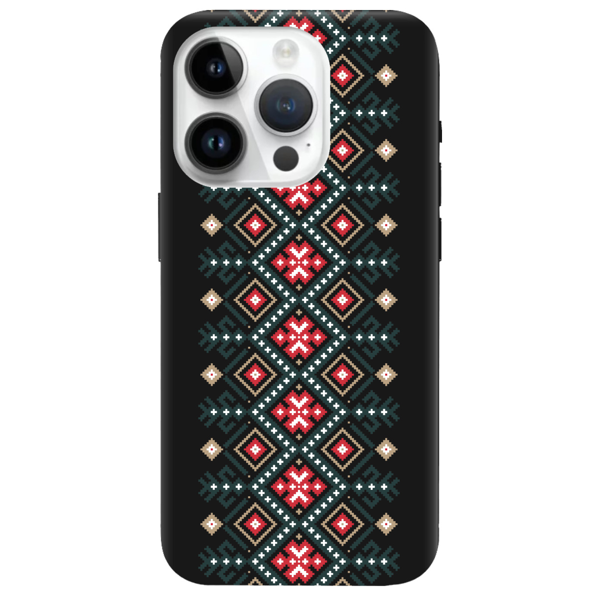 Чохол для Apple iPhone 14 Pro Max чорний матовий soft touch Стежка предків - фото 1 - Чохли для телефонів